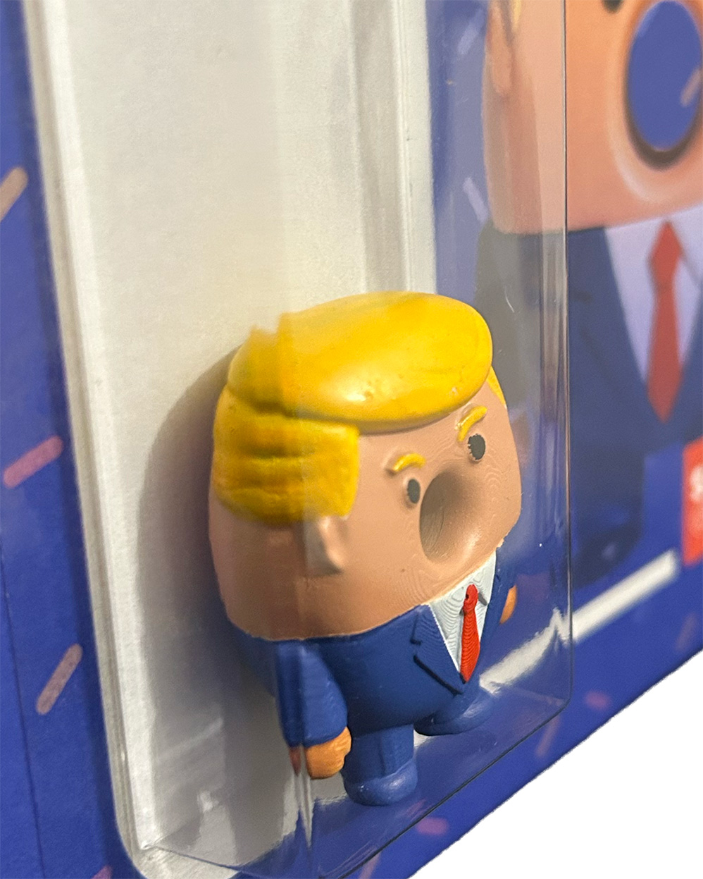 Donut trump bootleg action figure detail